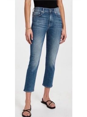 Edwin Jeans Elin Straight Leg Crop Jeans Vive Wash Size 26